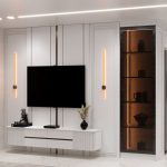 طراحی تی وی وال نئوکلاسیک