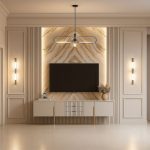 طراحی تی وی وال نئوکلاسیک